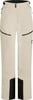 Damen-Skihose in Beige mit schwarzen Details und Taschen.