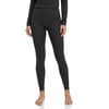 Damen-Leggings in Dunkelgrau mit hohem Bund und Logo.