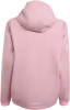 Eine rosa Kapuzenjacke mit Terrex-Logo auf dem Ärmel.