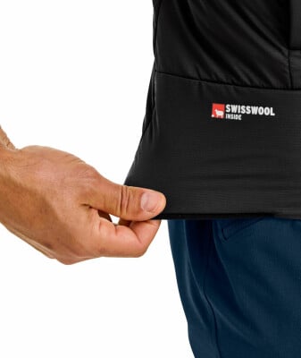 Ortovox Swisswool Piz Duan Wandergilet mit Kapuze
