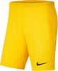 Gelbe Nike Herren-Shorts mit Logo an der Seite.