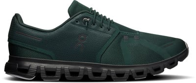 Dunkelgrüne Laufschuhe mit schwarzer Sohle und OC-Logo. Dunkelgrüne Laufschuhe mit schwarzer Sohle und OC-Logo.