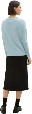 Tom Tailor TOM TAILOR Mock Neck Slub női póló hosszú ujjú