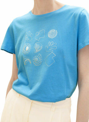 Tom Tailor Crew Neck Print női póló