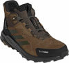 Braune Adidas Terrex Wanderschuhe mit Climaproof-Membran.
