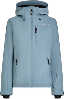 Blaue Herrenjacke von O'Neill mit Kapuze und Logo auf der Brust.