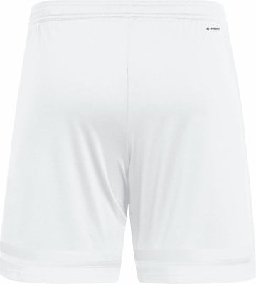 Weiße Shorts mit Aeroready-Logo hinten und feinem Streifen unten. Weiße Shorts mit Aeroready-Logo hinten und feinem Streifen unten.