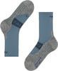 Blaue Sportsocken mit grauen Elementen und Markenlogo.