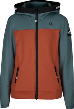 Damen-Kapuzenjacke mit durchgehendem Reißverschluss und Logo.