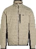 Herren-Steppjacke in Beige mit schwarzen Einsätzen und McKinley-Logo.