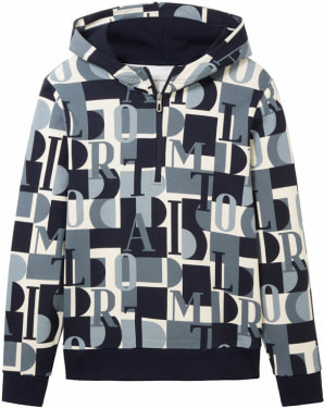 TOM TAILOR Printed Hoody kapucnis felső