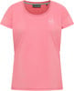 Rosa T-Shirt mit kurzen Ärmeln, Rundhalsausschnitt und Logo.