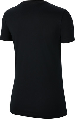 Schwarzes T-Shirt mit kurzen Ärmeln, von hinten gezeigt. Schwarzes T-Shirt mit kurzen Ärmeln, von hinten gezeigt.