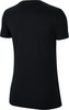 Schwarzes T-Shirt mit kurzen Ärmeln, von hinten gezeigt.