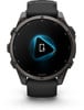 Eine Garmin Smartwatch mit Mikrofon- und Telefonsymbol auf dem Display.