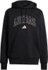 Schwarzer Kapuzenpullover mit Adidas-Logo im Retro-Design.