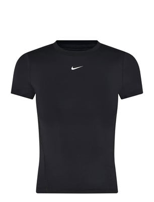 Černé tričko Nike s bílým logem Swoosh na hrudi. Černé tričko Nike s bílým logem Swoosh na hrudi.