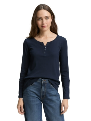 Tom Tailor Stripe Henley női 7/8-os póló