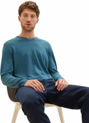 Tom Tailor TOM TAILOR Basic V-Neck férfi pulóver