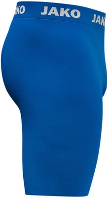 Blaue Sporthose mit JAKO Logo auf dem Bund. Blaue Sporthose mit JAKO Logo auf dem Bund.
