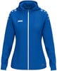 Blaue Herrenjacke mit Kapuze und weißem Reißverschluss, JAKO Logo.