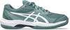 Damen-Tennisschuh von Asics in Mintgrün mit weißem Logo und Sohle.