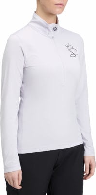 Damen hellviolettes Langarmshirt mit Logo