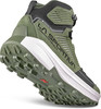 Grüner Wanderschuh von La Sportiva mit markanter Sohle und GORE-TEX-Logo.
