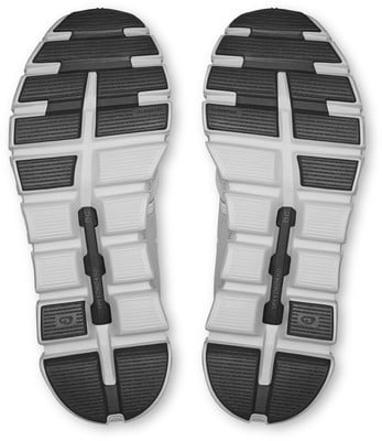 Blick auf die Sohlen zweier Laufschuhe mit CloudTec-Technologie.