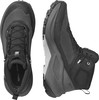 Schwarze Herren-Knöchel-Wanderschuhe von Salomon mit Schnürsenkeln und robuster Sohle.