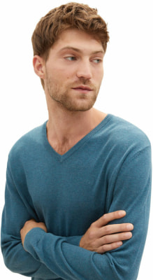 Tom Tailor TOM TAILOR Basic V-Neck férfi pulóver