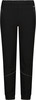 Schwarze Sporthose mit elastischem Bund und reflektierenden Details.