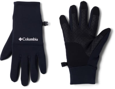 Dunkelblaue Columbia-Handschuhe mit Logo und rutschfester Beschichtung. Dunkelblaue Columbia-Handschuhe mit Logo und rutschfester Beschichtung.