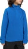 Blauer Fleece-Pullover für Jungen mit Reißverschluss am Kragen.
