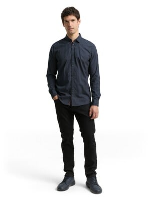 Tom Tailor Fitted Printed férfi hosszú ujjú ing