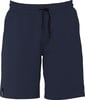 Marineblaue Shorts mit schwarzem Kordelzug und Kempa-Logo.