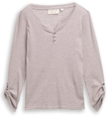 Tom Tailor Stripe Henley női 7/8-os póló