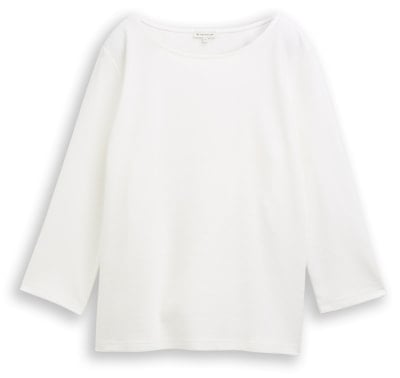 Tom Tailor Crew Neck Ottoman női 3/4-es ujjú póló Tom Tailor Crew Neck Ottoman női 3/4-es ujjú póló