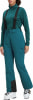 Damen-Skihose mit Latz und schwarzen Hosenträgern in Dunkelgrün.