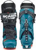 Scarpa Skischuhe mit orangefarbenen Details und verstellbaren Schnallen.