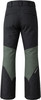 Schwarze Skihose mit dunkelgrünen Einsätzen und Logo.