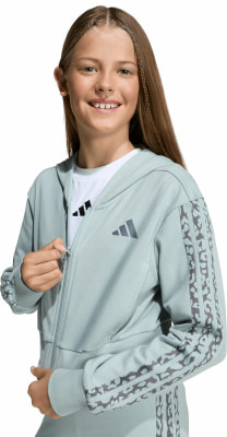 adidas JG AN 3S FT FZ Dívčí trénink.bunda s kap.