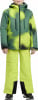 Grüne und gelbe Skijacke und Hose für Jungen.