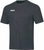 Dunkelgraues T-Shirt mit kurzen Ärmeln und weißem JAKO-Logo.