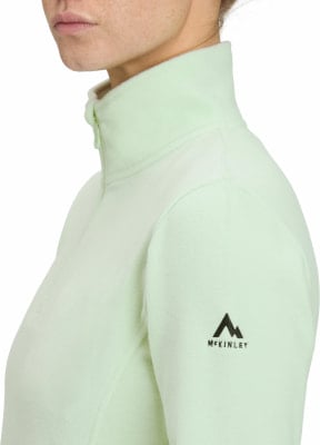 Damen hellgrüne McKinley Fleecejacke mit Logo auf dem Ärmel. Damen hellgrüne McKinley Fleecejacke mit Logo auf dem Ärmel.