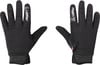 Schwarze Löffler Handschuhe mit Logo, geeignet für sportliche Aktivitäten.