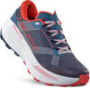 Blauer La Sportiva Laufschuh mit roten und weißen Schnürsenkeln.