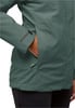 Grüne Jacke mit Tasche und Reißverschluss, Ärmeldetail.