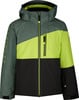 Grüne Skijacke mit Farbblockierung und McKinley-Logo am Ärmel.