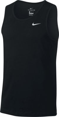 Schwarzes Nike Tanktop mit Logo und Schriftzug 'The Nike Tee'. Schwarzes Nike Tanktop mit Logo und Schriftzug 'The Nike Tee'.